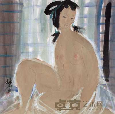 林风眠 约80年代初 裸女 67×67cm